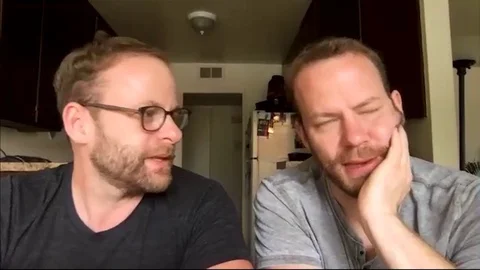 Online interview with Brett Pierce and Drew T. Pierce for 'The Wretched', 2020 Stock Footage 138572869