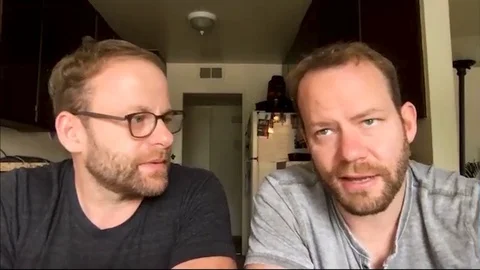 Online interview with Brett Pierce and Drew T. Pierce for 'The Wretched', 2020 Video stock 138572987