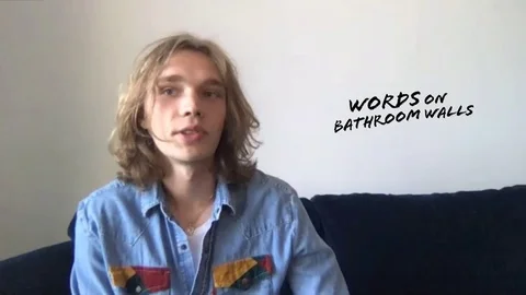 Online interview with Charlie Plummer for Words On Bathroom Walls, 2020 Video stock 138805530