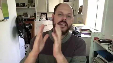 Online interview with Eugene Kotlyarenko for Spree, Press Junket, 2020 Video stock 138809050