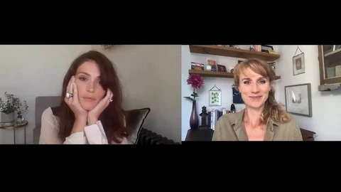 Online interview with Gemma Arterton and Jessica Swale for Summerland, 2020 스톡 동영상 138637799