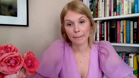 Online interview with Hannah Arterton for Peripheral, Press Junket, 2020 Video stock 138808712