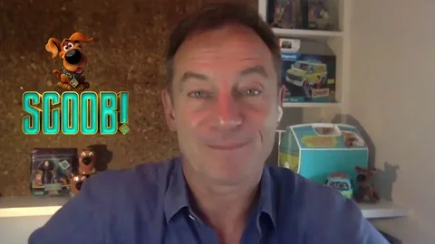 Online interview with Jason Isaacs for animated film Scoob!, 2023 Video stock 138637585