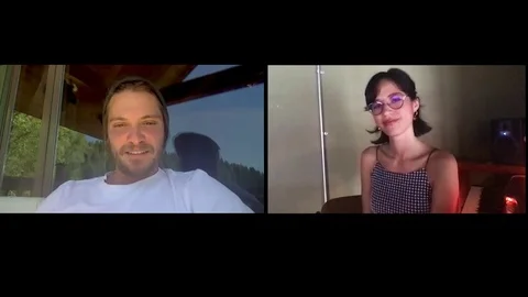 Online Interview with Luke Grimes and Kelsey Asbille for Yellowstone S3, 2020 스톡 동영상 138638216