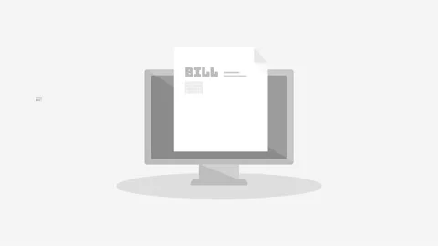 Online Invoice Software Technology 2D Animation  Stock Footage 239405876