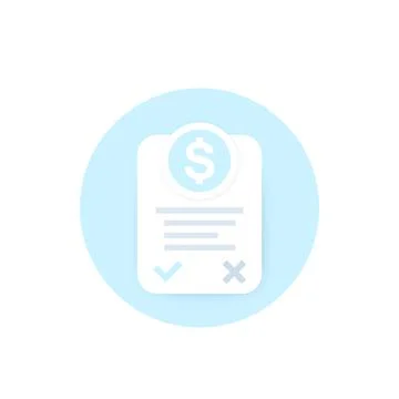 Online invoice vector icon Stock Illustration