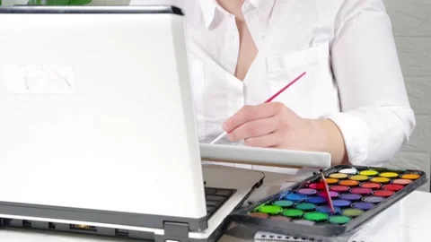 Online knitting learning, hobby classes Stock Footage 170560962