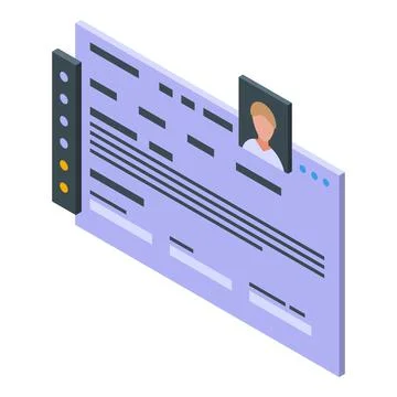Online know client icon isometric vector. Customer kyc Illustrazione stock