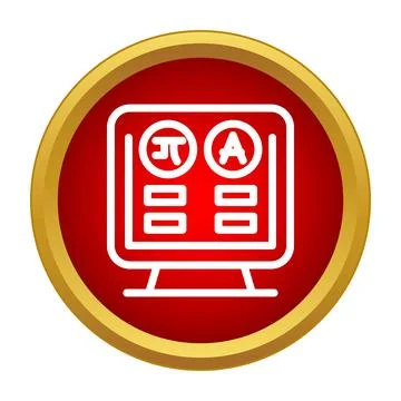 Online language translation software icon on red circle 스톡 일러스트