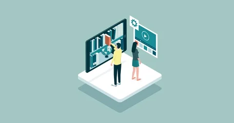 Online learning and database Stock Footage 91785040