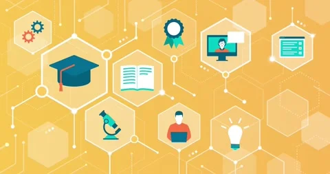 Online learning and digital courses Stock Footage 171001154