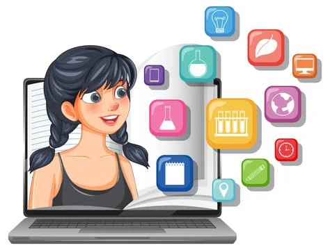 Online Learning and Education Concept 스톡 일러스트