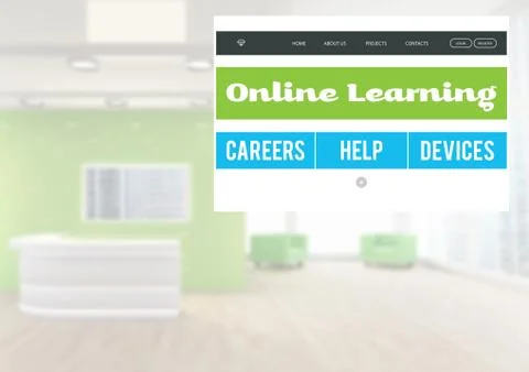 Online learning App Interface Stock Illustration