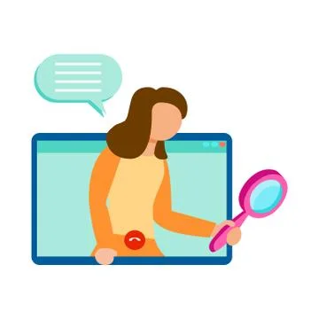 Online learning concept. Science, education, quarantine. Vector illustration. Stock Illustration