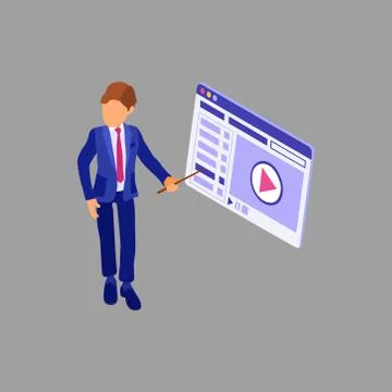 Online learning concept. Science, education, quarantine. Vector illustration. Illustrazione stock
