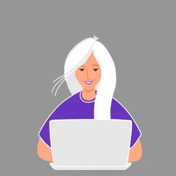 Online learning concept. Science, education, quarantine. Vector illustration. Stock Illustration
