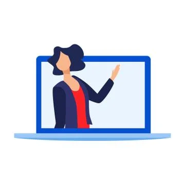 Online learning. distance learning concept. Vector illustration. Stock Illustration