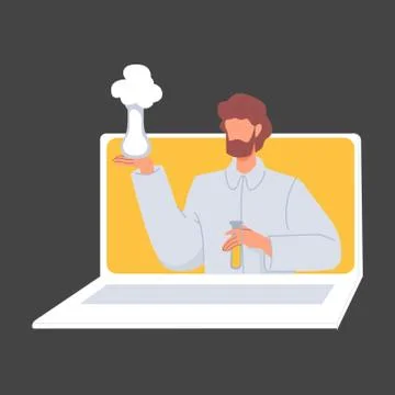 Online learning. distance learning concept. Vector illustration. Stock Illustration