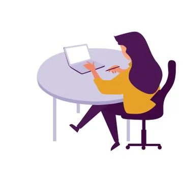 Online learning. distance learning concept. Vector illustration. Illustrazione stock