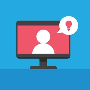 Online learning. distance learning concept. Vector illustration. Illustrazione stock