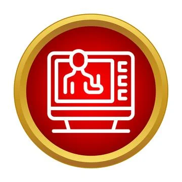 Online learning e learning virtual education webinar icon イラスト素材
