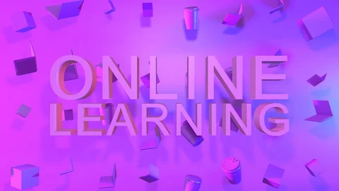 Online learning education training learn from home conceptual animation Stock Footage 128719205