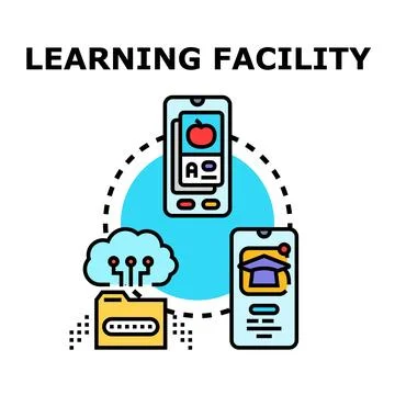 Online learning facility with academic knowledge access 库存插图