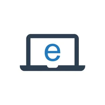 Online Learning Icon Stock Illustration