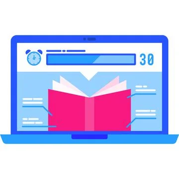 Online learning icon training reading speed vector Stock Illustration