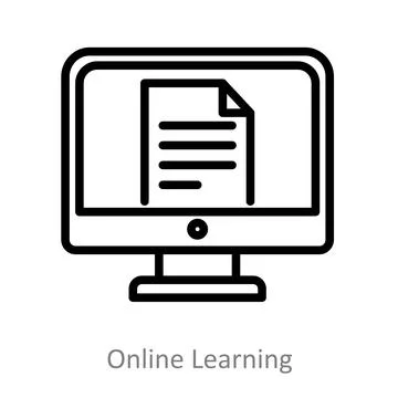 Online Learning Stock Illustration