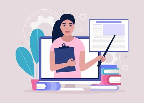 Online learning Stock Illustration