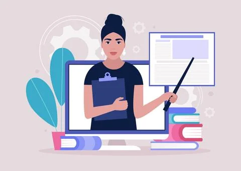Online learning Stock Illustration