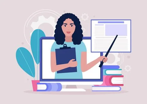 Online learning Stock Illustration