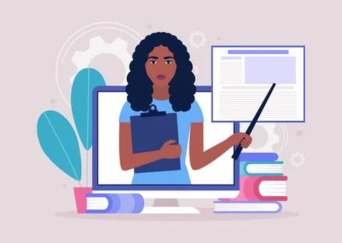 Online learning Stock Illustration