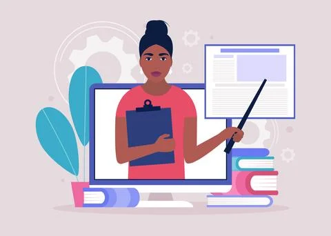 Online learning Stock Illustration