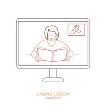 Online Learning Image Stock Illustration