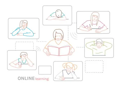 Online Learning image Stock Illustration