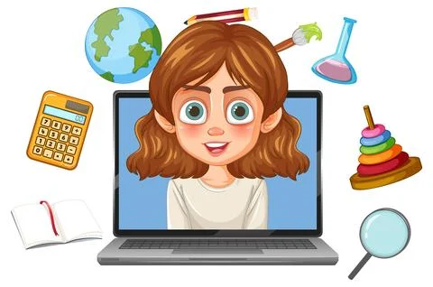 Online Learning for Kids Ilustración de archivo