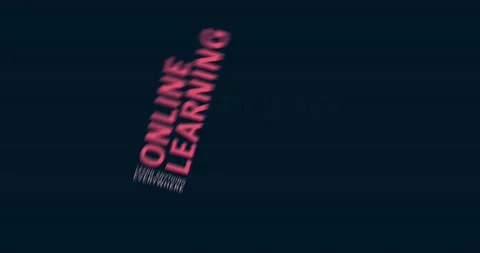 Online learning. Kinetic Typography. Word Cloud Text Intro Stock Footage 142999035