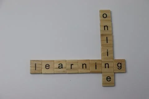 Online Learning Letters Stock Photos