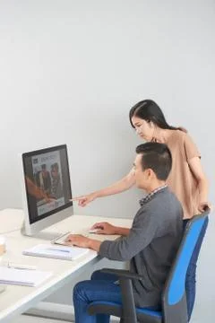 Online learning platform developers 스톡 사진