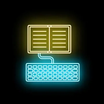 Online learning platform icon illustrating digital education Stockillustratie