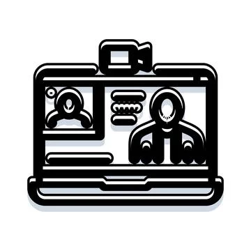 Online learning platform video conferencing teaching concept イラスト素材