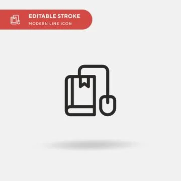 Online Learning Simple vector icon. Illustration symbol design template for w Stockillustratie