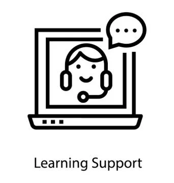 Online Learning Support Stock Illustration