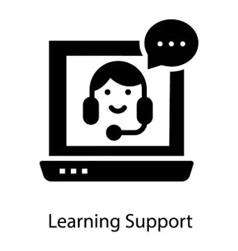 Online Learning Support Stock Illustration