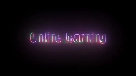 Online Learning Text Animation Stock Footage 324811139