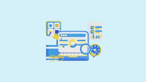 Online Learning Tools 3D Animated Concept. Stock Footage 289454452