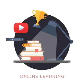 Online learning vector icon Stock Illustration