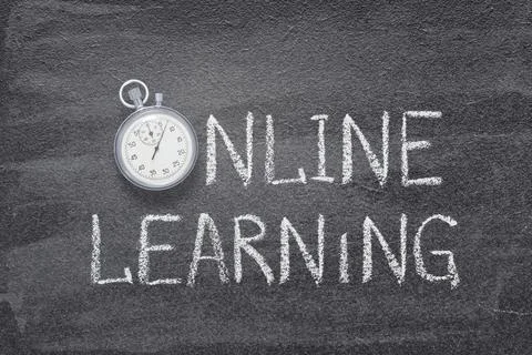Online learning watch Stock Photos
